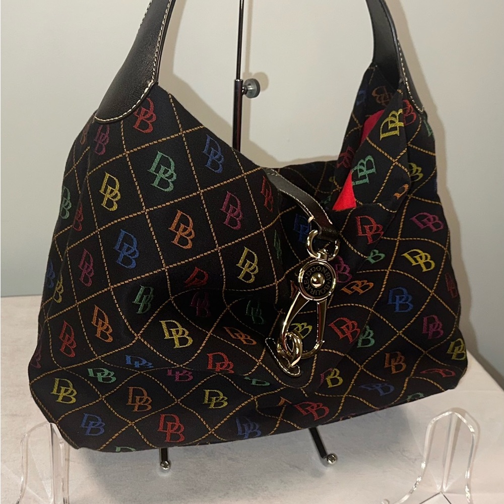 Dooney & Bourke Black Multicolor Hobo Bag